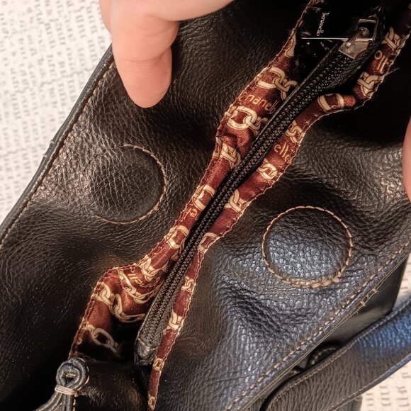 Tignanello leather multi pocket compartment double handles shoulder bag purse - Picture 12 of 15